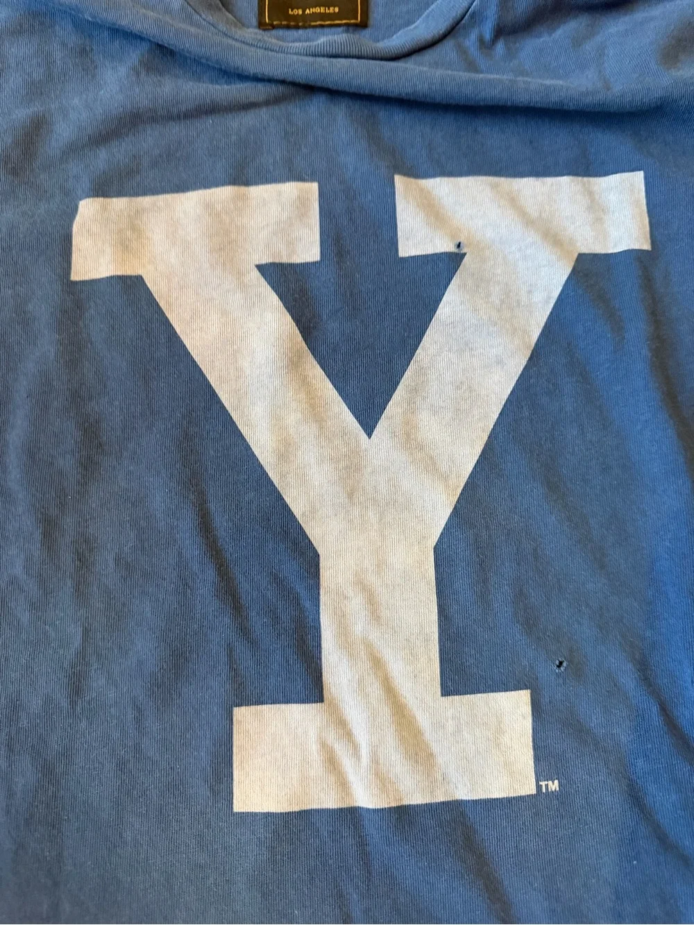 Free People Original Retrobrand Super RARE Yale Blue Long Sleeve Tee